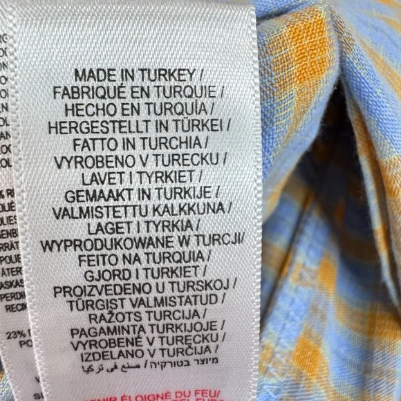 👗 Nobody's Child Womens Fearne Cotton Rachel Blue Orange Plaid Midi Dress Sz. 4 - Picture 11 of 14